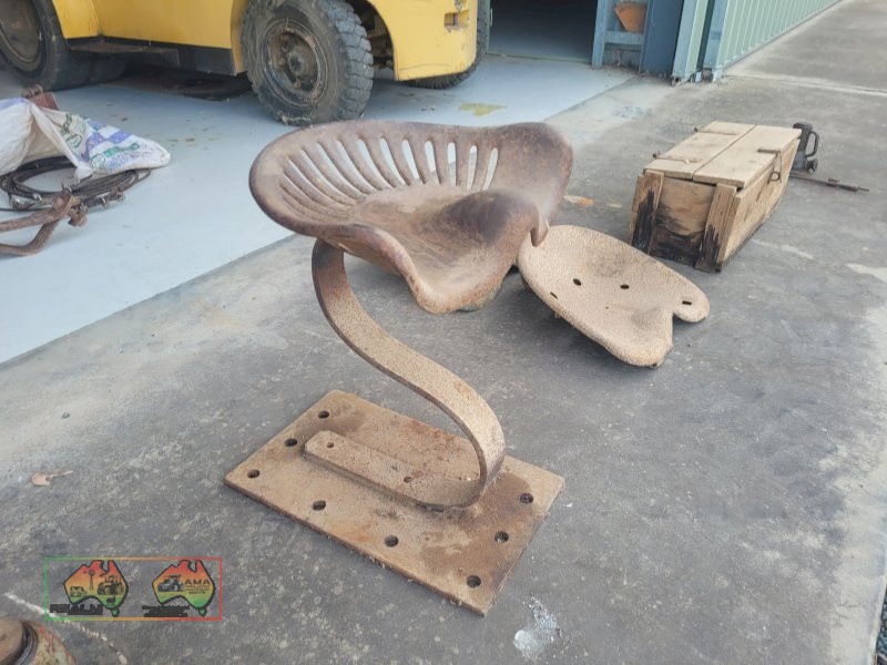Cast Iron Tractor Seat on Stand