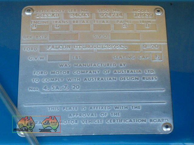 Genuine & Original 1970 XW Ford GT-HO Phase 2 (Matching Numbers) - photo 19