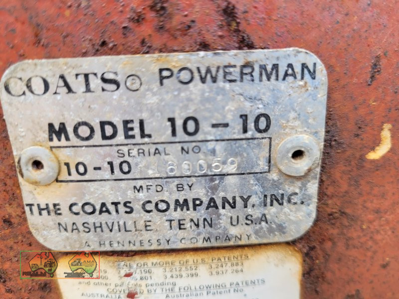 Coats 10-10 Super Powerman Air Operated Tyre Changer  (Kyabram Vic.) - photo 5
