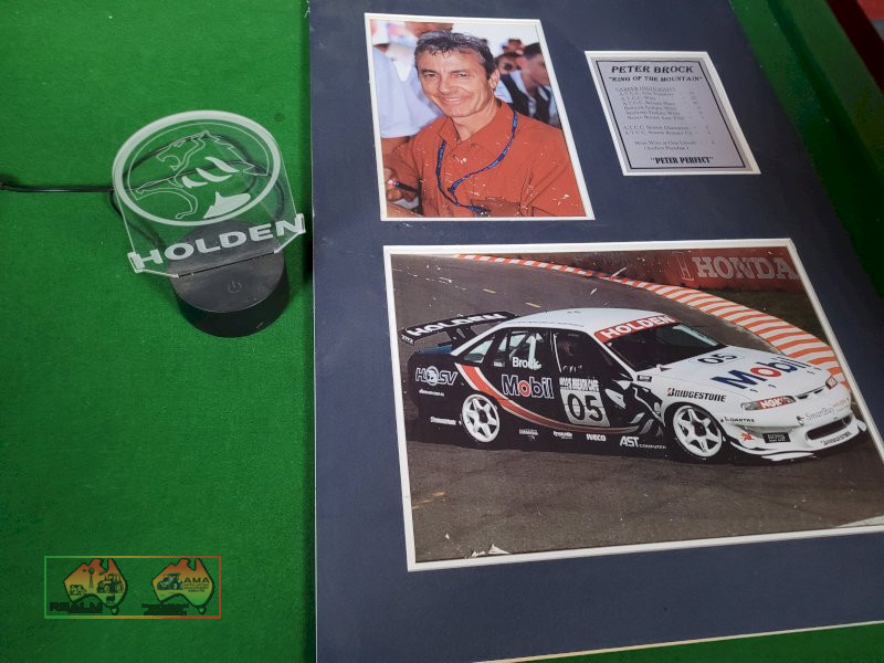 Peter Brock "King of the Mountain" Memorabilia and light  (Kyabram Vic.)