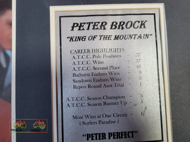 Peter Brock "King of the Mountain" Memorabilia and light  (Kyabram Vic.) - photo 6