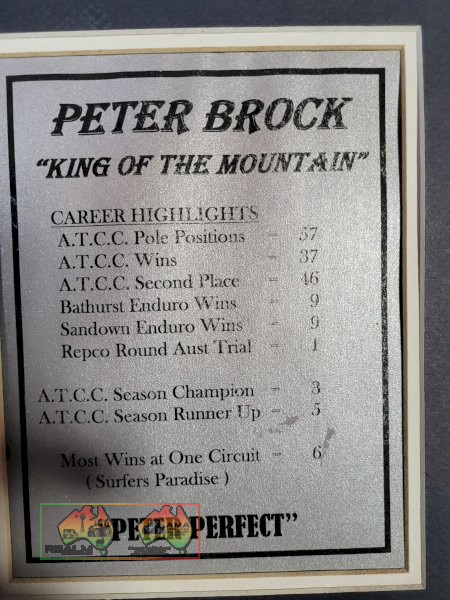 Peter Brock "King of the Mountain" Memorabilia and light  (Kyabram Vic.) - photo 5
