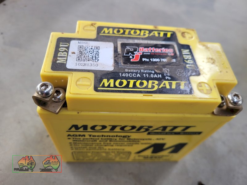 Motobatt 140cca Motorcycle Battery MB9U (Kyabram Vic.)