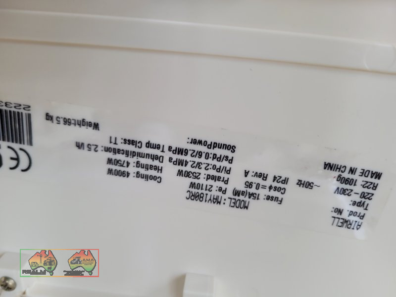 Airwell 180RC Air Conditioner (Kyabram Vic.) - photo 4