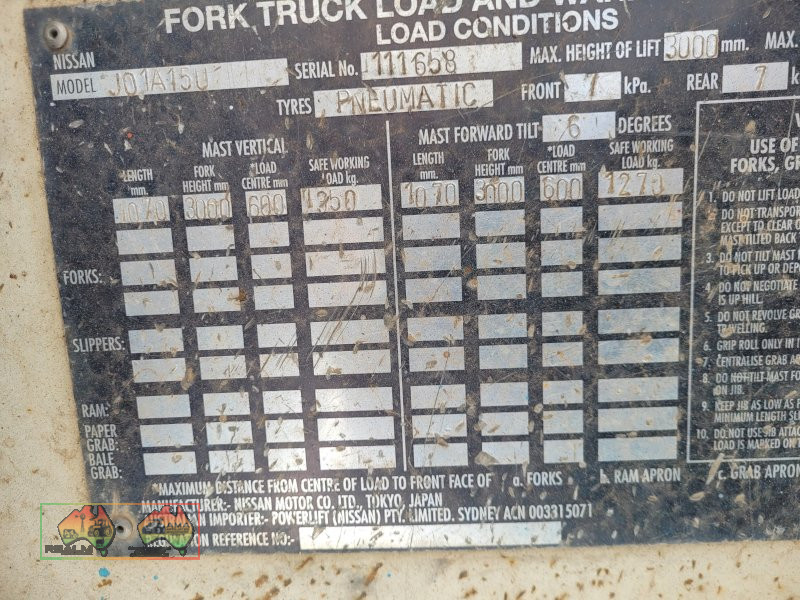 Nissan 15 Forklift (Kyabram Vic.) - photo 8