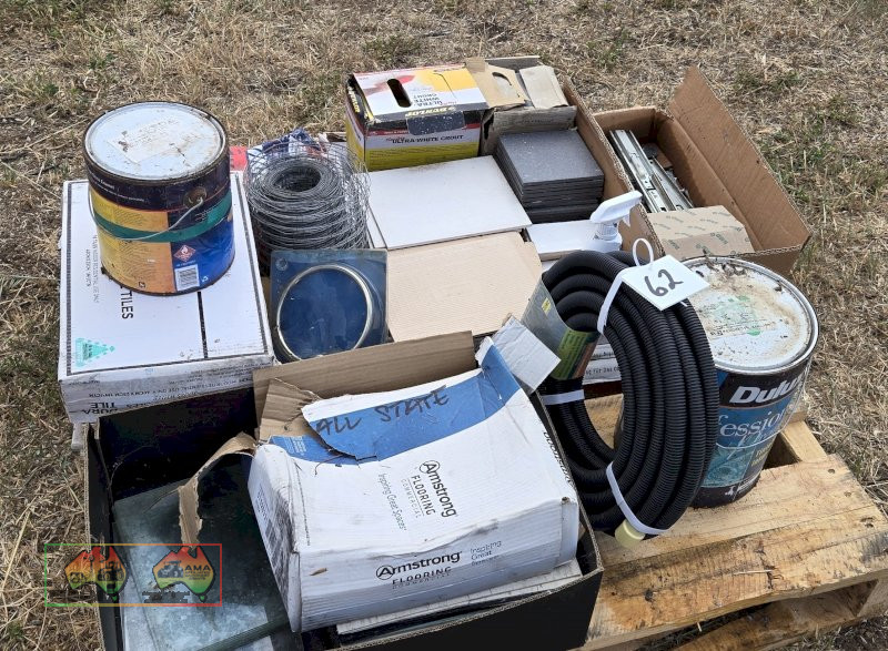 Pallet of Tiles, Paint & Rapid Set