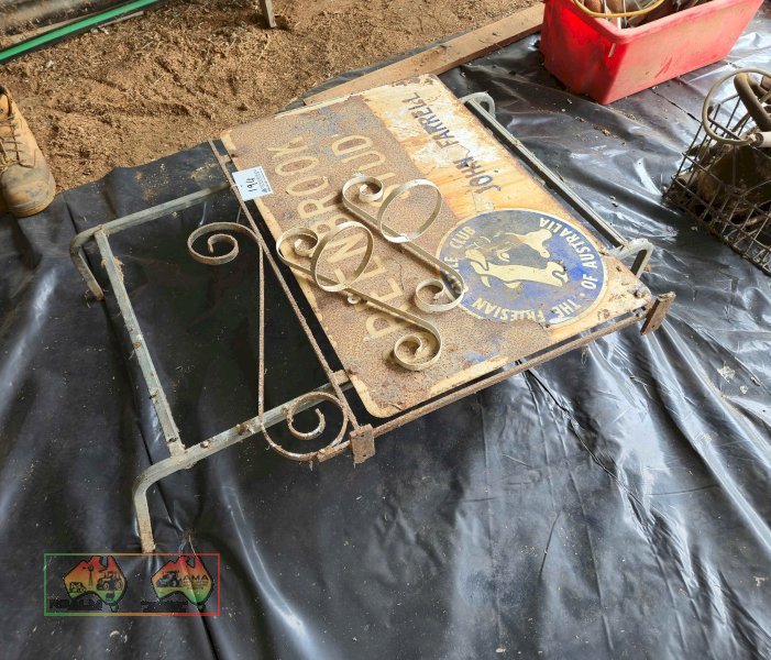 Dog Bed Frame & Farm Sign