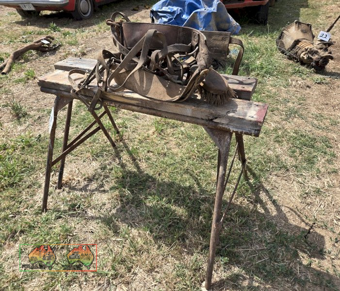 2x Wooden Horses & Leather Harness - photo 7