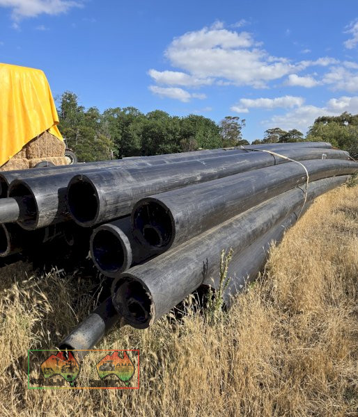 12m x 340mm Black Poly Irrig. Pipe