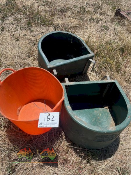 3x Stock Feed Troughs