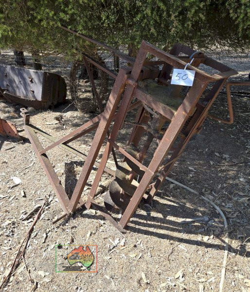 Antique Trailing Posthole Digger