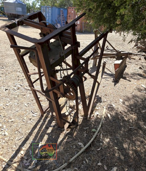 Antique Trailing Posthole Digger - photo 3