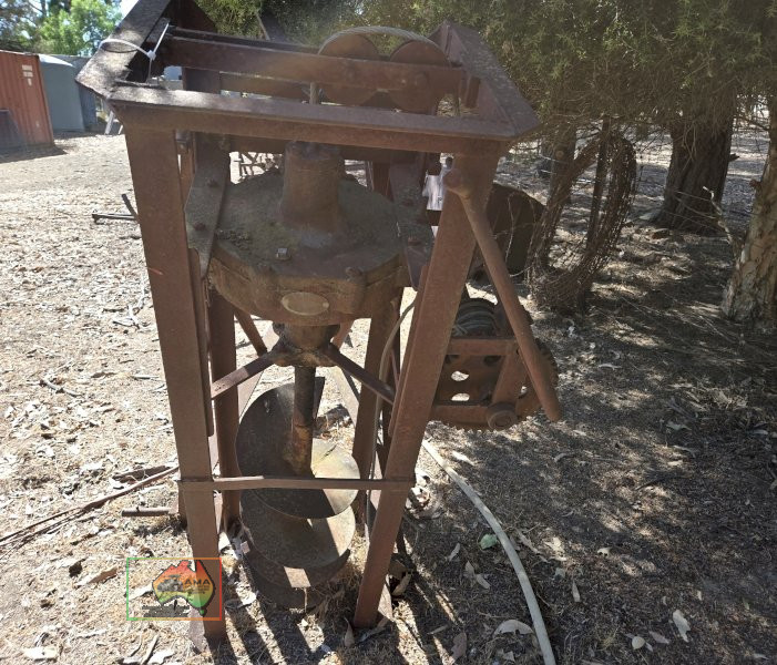 Antique Trailing Posthole Digger - photo 2