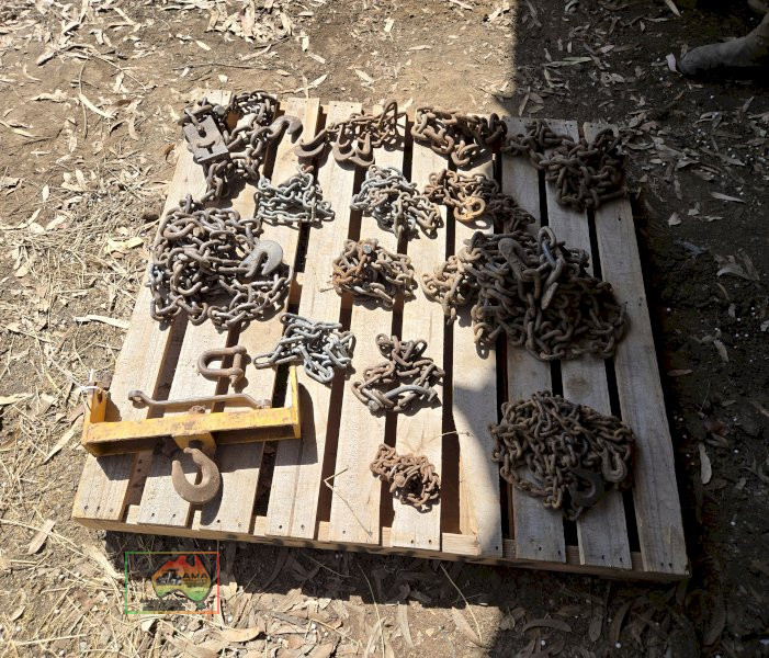 Assorted Chains & Post Puller.