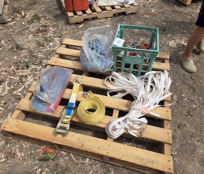 Assorted Ropes, Tie-downs & Straps.
