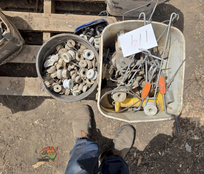 2x Buckets of Fence Insulators
