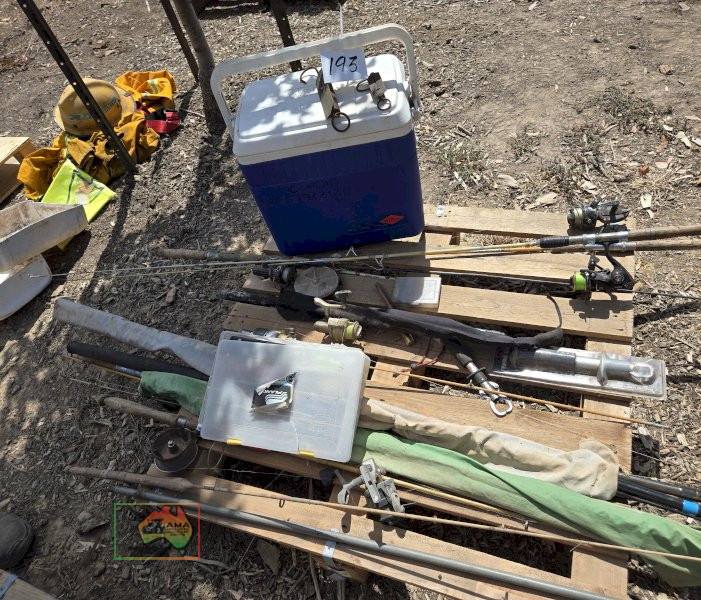 Fishing Rods, Esky & Lures.