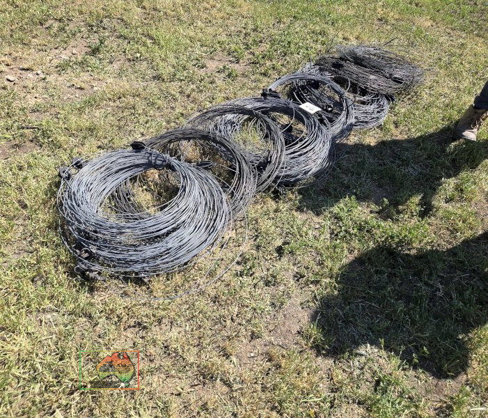 8x Coils of used Electric Fence Wire with Insulators