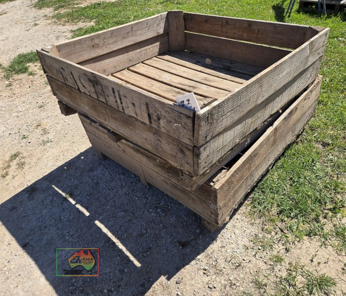 3x Timber Vegie Patch Bins 4ft sq x 1ft deep