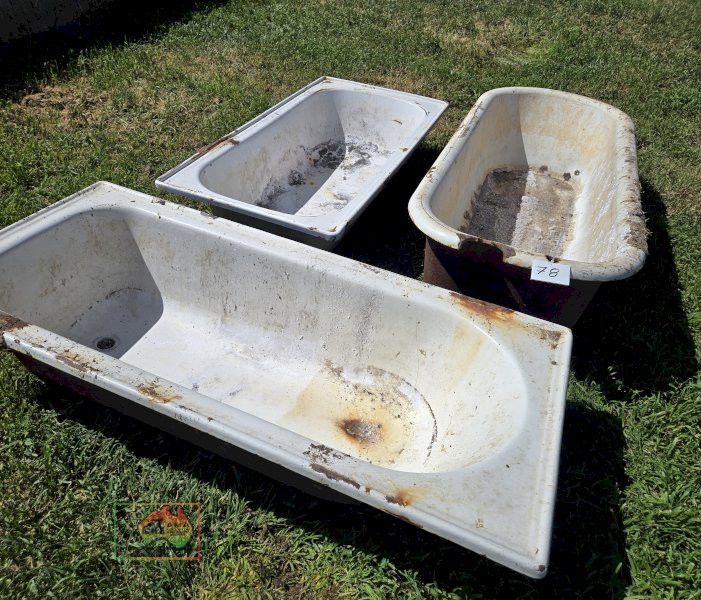 3x Bath Tub Troughs