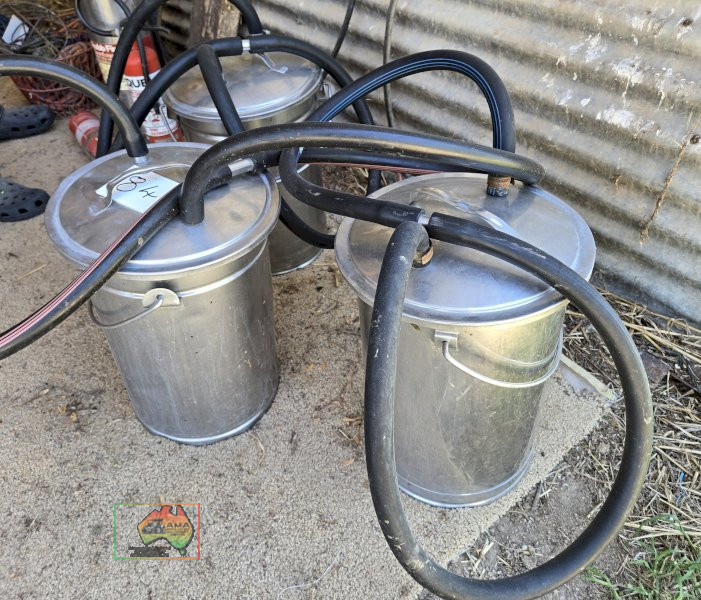 3x Stainless Steel Test Buckets