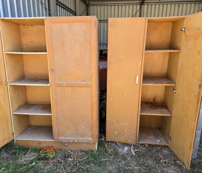 2x Timber Shelf Cupboards