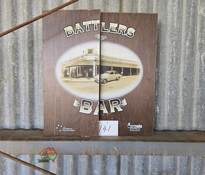 'Battlers Bar' Dart Board Cupboard
