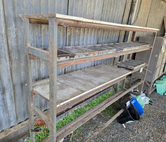 4 Tier w/shop Shelving with Storage Tubs