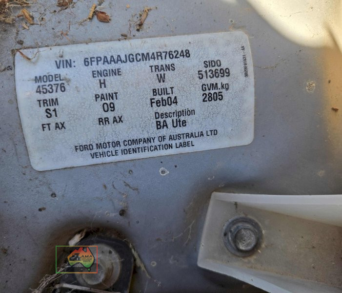 2004 BA Ford RTV 1 Tonne Ute - photo 14