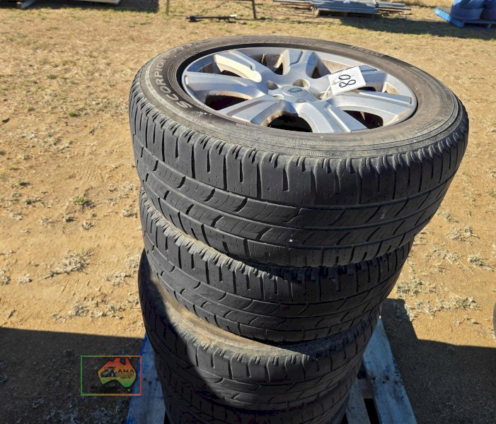 5x Landrover Alloy Rims 255/55R19 Tyres