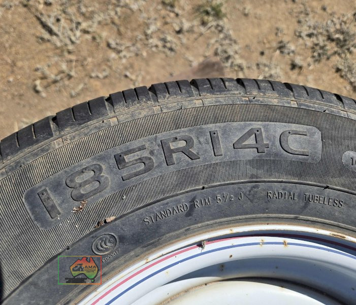 4x Sunraysia Trailer Rims 185R14 Tyres. - photo 4