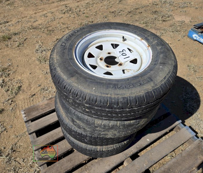 4x Sunraysia Trailer Rims 185R14 Tyres. - photo 2