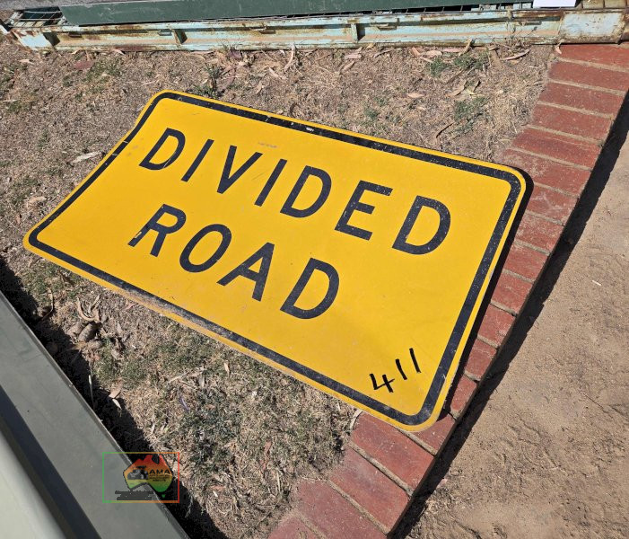 Divided Road Sign