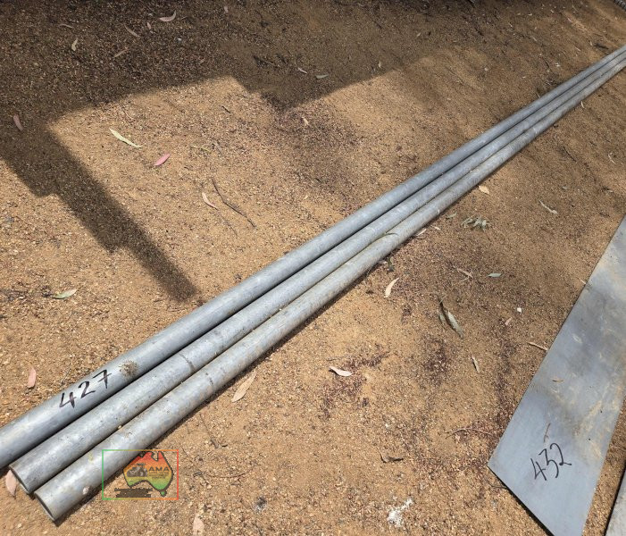3x 6m Lengths of New 2-1/4" Galv. Pipe
