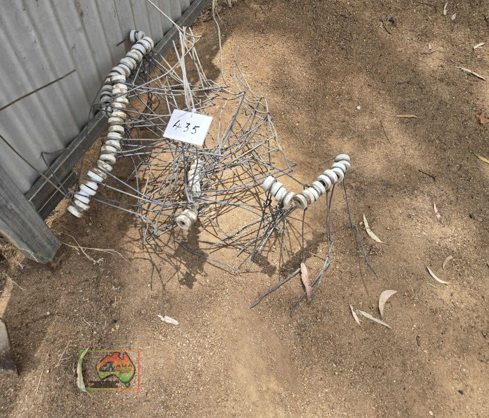 37x Elec. Fence Stand-offs with Porcelain Insulators