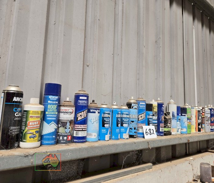 Sundry Pressure Pack Cans of Paint