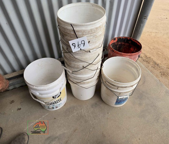 Assorted Plastic Feed Buckets - photo 2