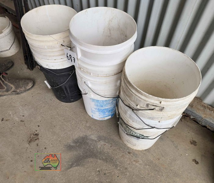 Assorted Plastic Feed Buckets - photo 2