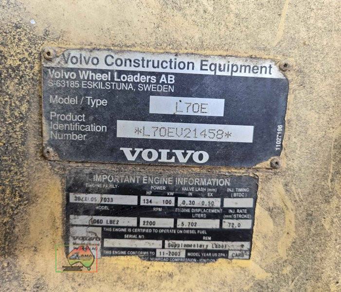 2003 Volvo L70F Loader (Parts) - photo 10