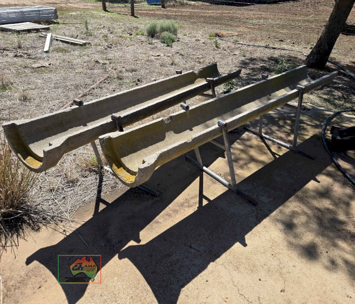 2 X Home made feed troughs