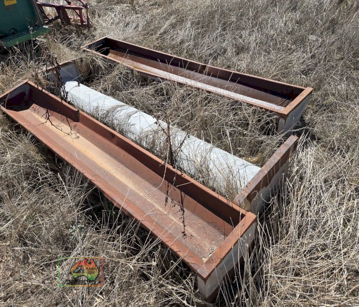 Calf feeding troughs
