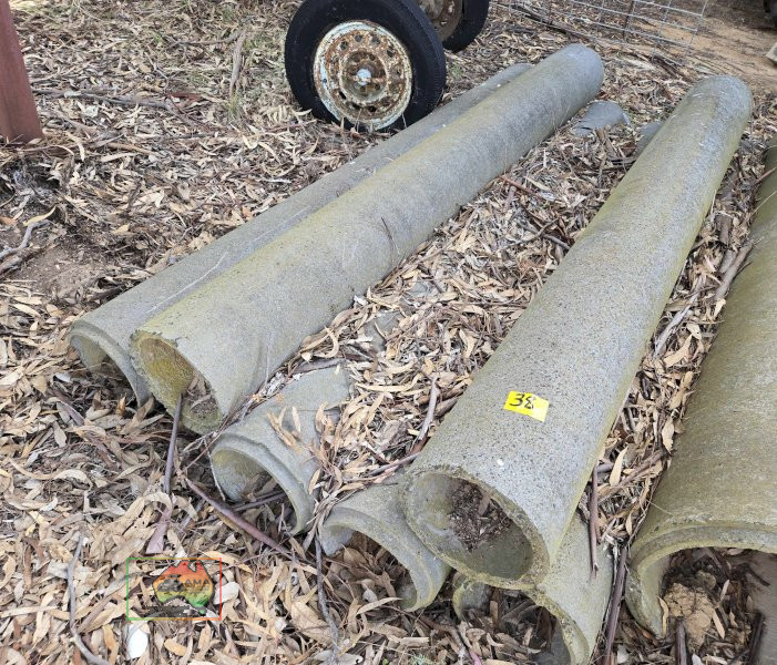 6x (9" x 8ft) Concrete Pipes - photo 2