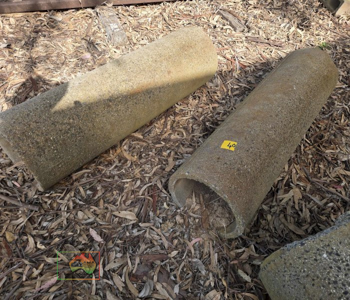 3x (12" x 4ft) Concrete Pipes - photo 2