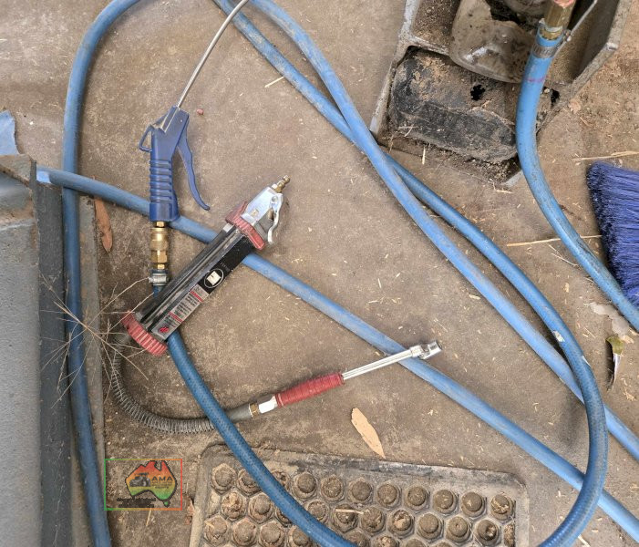 Air compressor hose and attachments