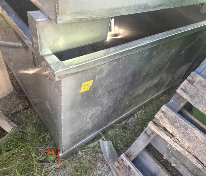 2 x Stainless steel food grade jacky bins