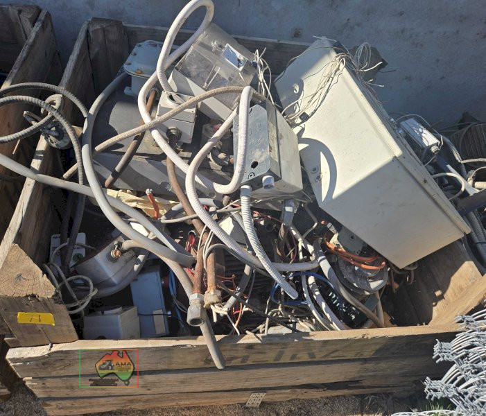 Bin of various electric control boards and panels