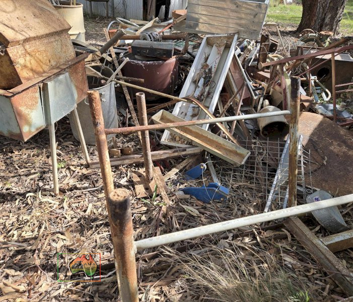 Large Pile of Assorted Scrap Steel