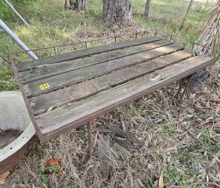 Steel Frame, Timber Top Potting Table 90x190cm