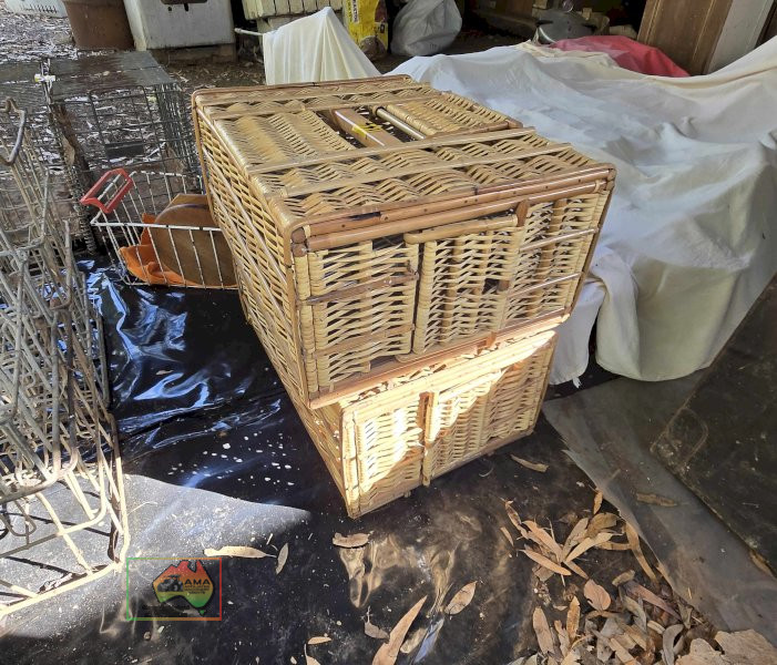 2x Wicker Pigeon Carry Boxes