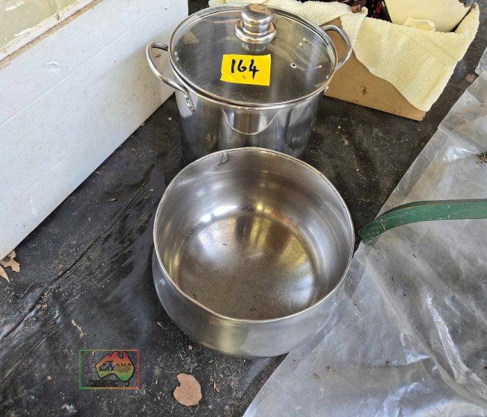 2 Large Stainless Boiling Pots - photo 2